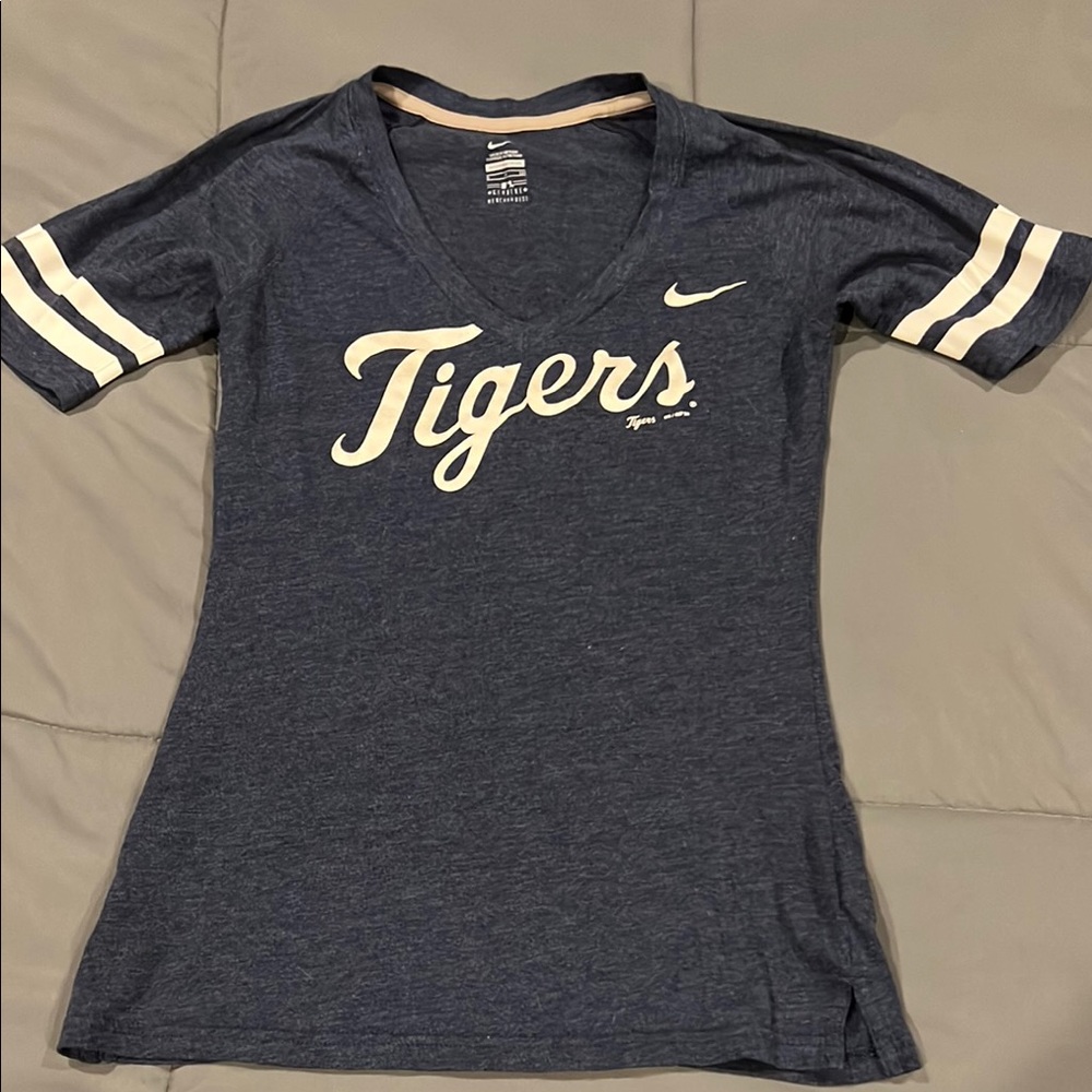 Nike Navy Tigers V-Neck Tee